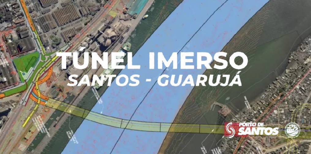 Presidente lança edital do túnel Santos-Guarujá ao lado de Tarcísio, Alckmin e outras autoridades