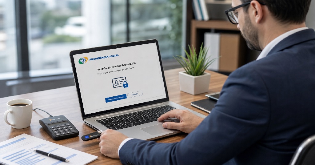 INSS Empresa reforça uso do certificado digital ICP-Brasil no acesso a dados previdenciários