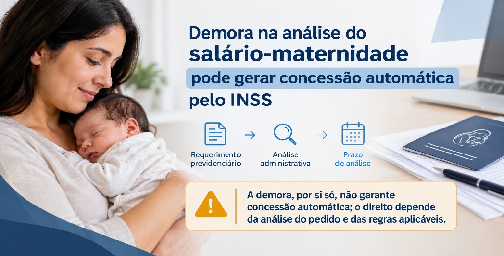 Demora na análise do salário-maternidade pode gerar concessão automática pelo INSS